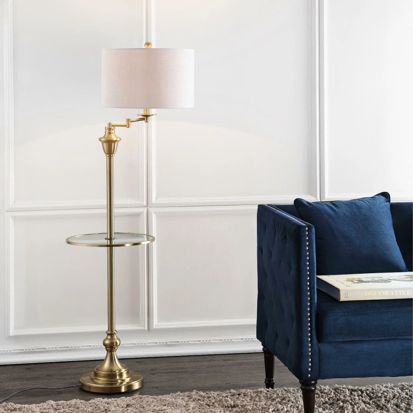 Buy โจ Lamp Tables JONATHAN Y JYL Cora LED Side Table Floor Lamp ๐ - Image 3