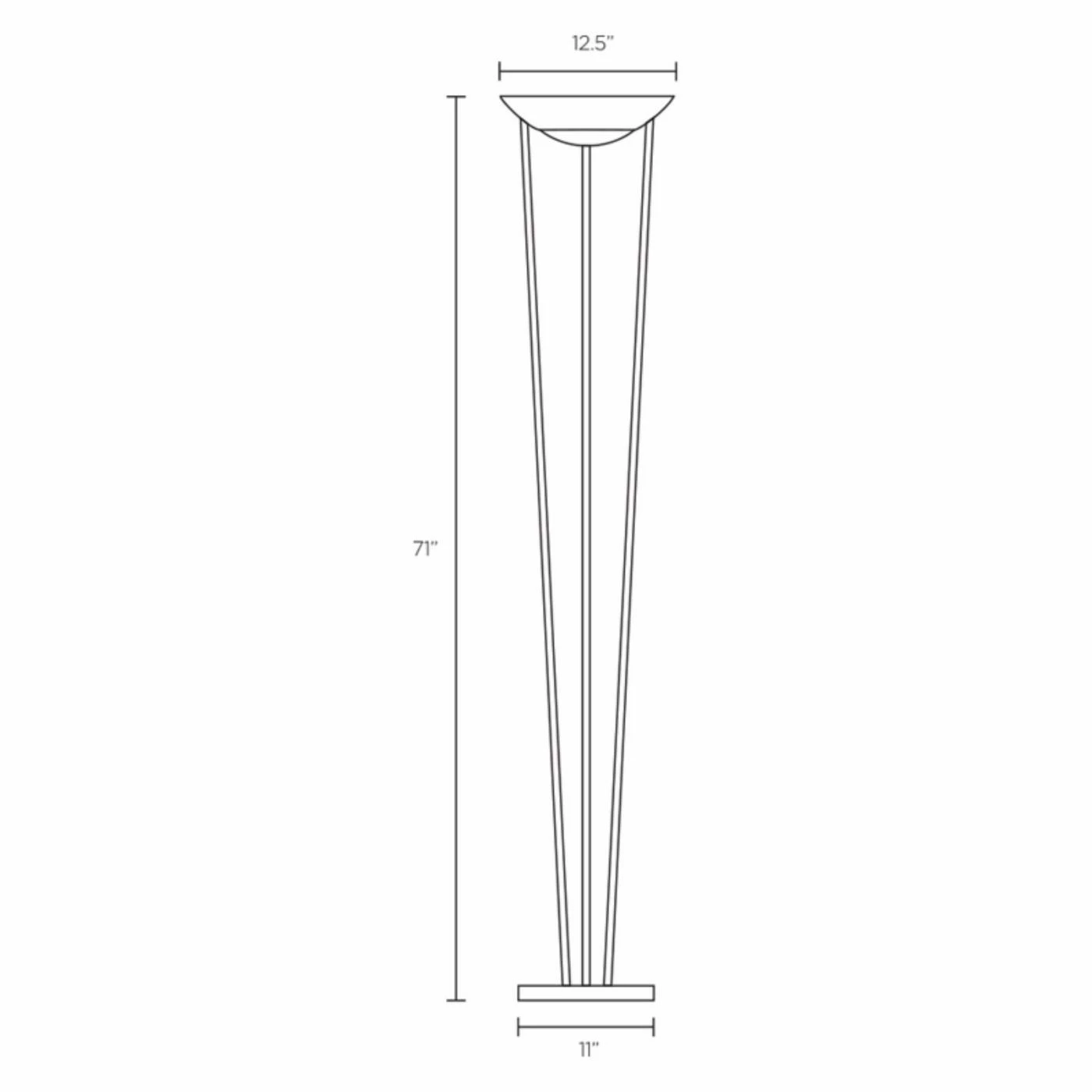 Brand new โ Standard Adesso 5233-22 Odyssey Silver Floor Lamp ๐ - Image 2