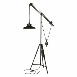 Hot Sale 😀 A & B Home Socket AB Home Industrial Pully Tripod Floor Lamp 🧨