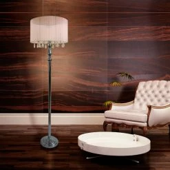 Cheapest 🎉 Standard Elegant Designs Floor Lamp - 61H In. - White Shade ✨