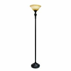 Promo ⌛ Standard Elegant Designs Torchiere Floor Lamp ⭐