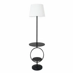 Promo 🧨 Socket Elegant Designs Bedside Nightstand End Table Dual Shelf Decorative Floor Lamp 😉