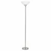 Best Sale 🥰 3-Way Cal Lighting BO-2055 Metal Torchiere Floor Lamp With Glass Shade 🥰
