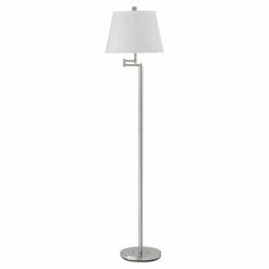 Cheap 🔥 3-Way Cal Lighting BO-2077SWFL Andros Metal Swing Arm Floor Lamp 😍