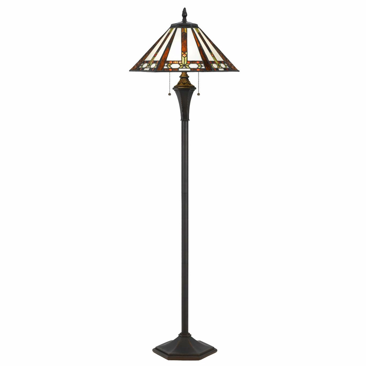 Best reviews of ⌛ Standard Cal Lighting Tiffany Floor Lamp - Brown/Green ❤️