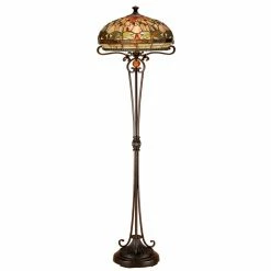 Outlet 👍 Dale Tiffany Briar Dragonfly Torchiere Floor Lamp 🧨