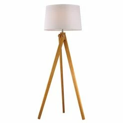 Best reviews of ❤️ Dimond Lighting ELK Lighting Wooden Tripod Floor Lamp 🔥