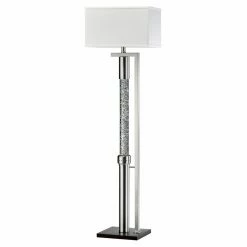 Hot Sale 🔥 4-Way Weston Home Avallon Nickel Floor Lamp With Rectangular Shade ⭐