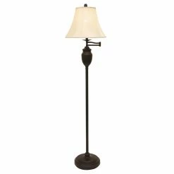 Cheap 🧨 3-Way Decor Therapy Wellington Steel Swing Arm Floor Lamp 🎁