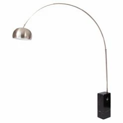 Best Pirce 🔔 Lamp Tables LeisureMod Arco Lamp Marble Cube Base 🎉