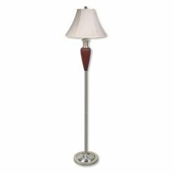 New 🥰 3-Way Ore International 6232F Walnut Deco-Base Floor Lamp ✔️