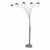 Best deal ✔️ Standard Ore International 3031F5W 83-in. Brushed Steel Arch Floor Lamp ⌛
