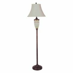Promo 🔔 3-Way Ore International 8332FG 64-in. Floor Lamp With Night Light 🌟