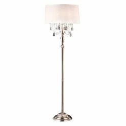 Best Sale ⌛ Standard ORE International 62 In. Crystal Silver Floor Lamp 😀
