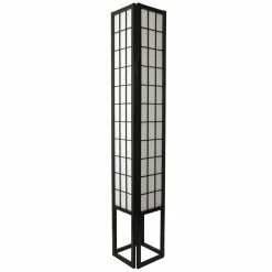 Cheap 🔔 Standard Oriental Furniture Window Pane Shoji Lamp - 72 Inch - Black 🧨