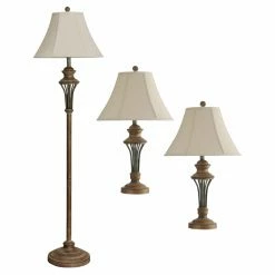 Buy 🛒 3-Way StyleCraft Moraga 3 Piece Table And Floor Lamp Set 🎁