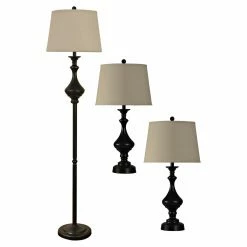 Best reviews of ✨ 3-Way StyleCraft L82233DS 3 Piece Table And Floor Lamp Set 😀