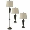 Deals 😉 3-Way StyleCraft L82502DS 3 Piece Table And Floor Lamp Set ⌛