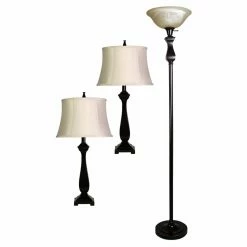 Brand new 🤩 Torchiere StyleCraft Madison 3 Piece Table And Floor Lamp Set 👏