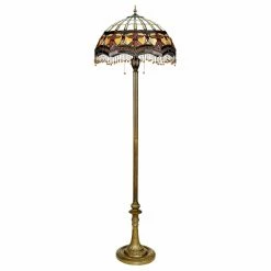 Hot Sale 👍 Pull Chain Design Toscano Victorian Parlor Tiffany Style Floor Lamp 👍