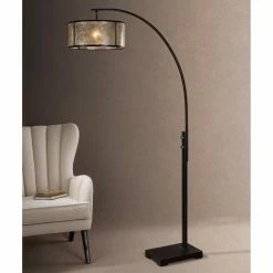 Outlet 🎉 Arc Uttermost Cairano 28597-1 Drum Shade Floor Lamp 😉