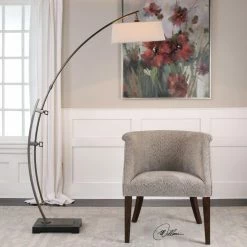 Hot Sale ⭐ Standard Uttermost Calogero Bronze Arc Floor Lamp 😍