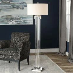 New 😍 3-Way Uttermost Monette Tall Cylinder Floor Lamp ✔️