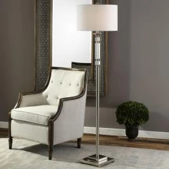 Best Pirce ✨ 3-Way Uttermost Volusia Nickel Floor Lamp ⭐